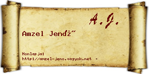 Amzel Jenő névjegykártya